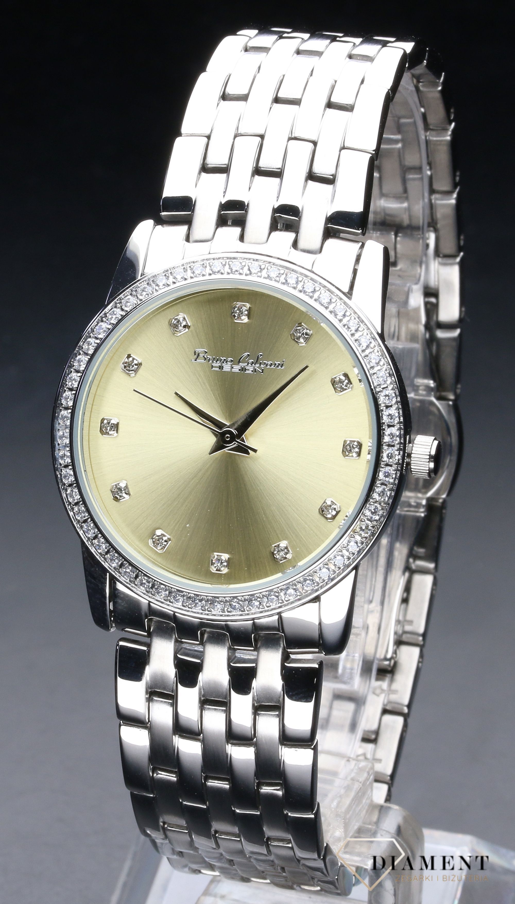 Zegarek damski z cyrkoniami Bruno Calvani FASHION BC974 srebrny jpg.jpg